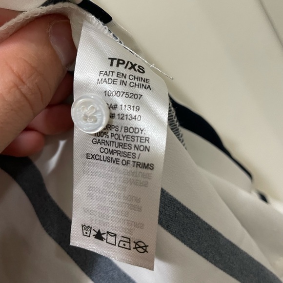 Dynamite Frida Striped Button Up Blouse - Picture 6 of 7